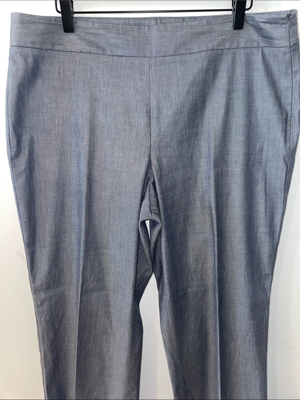 Talbots Petite’s Heritage Straight Leg Pants in Heather Gray Size 14P Like New - Picture 2 of 11